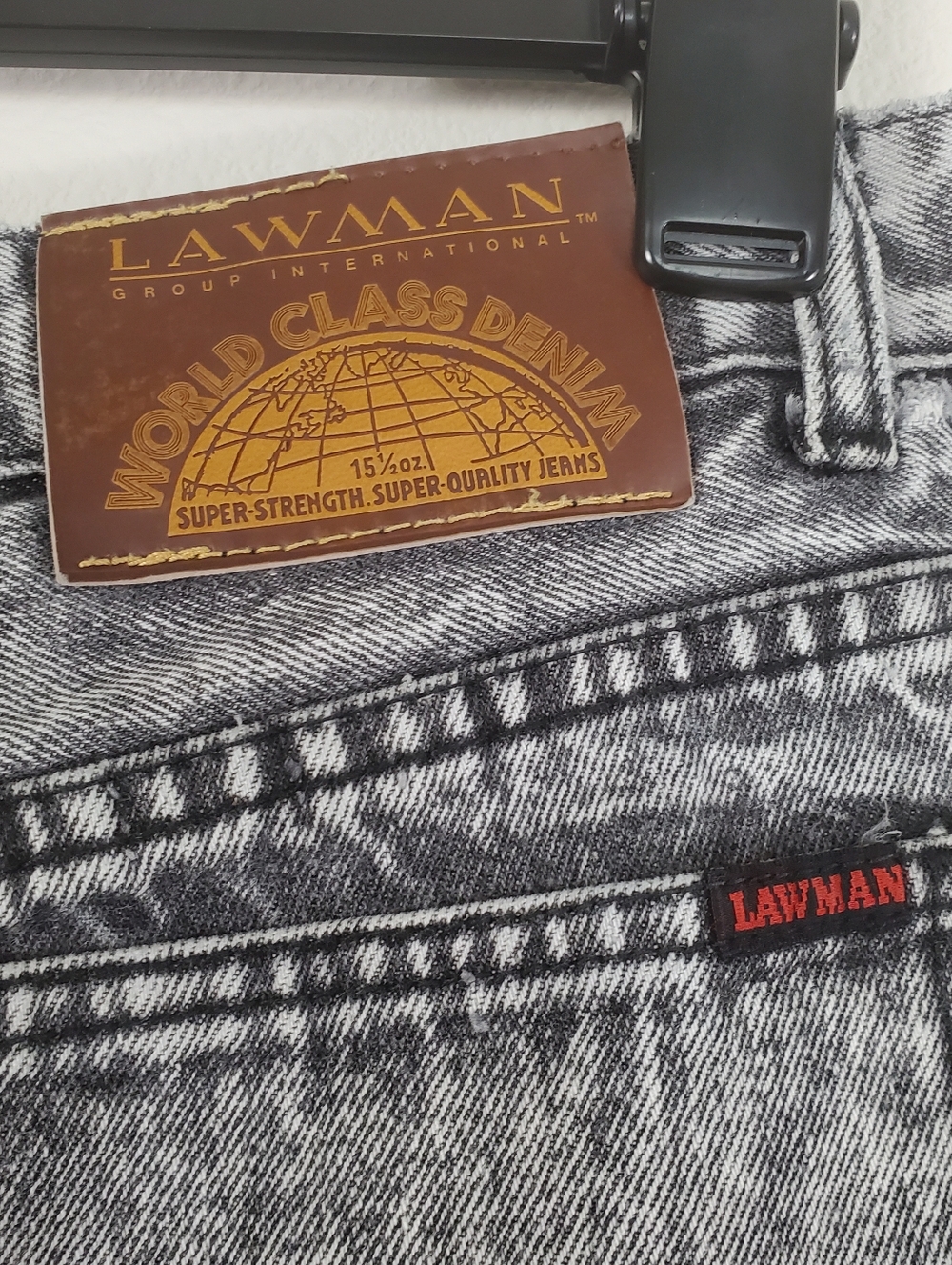 Retro Vintage LAWMAN High-Waisted Acid Wash Grey Women’s Jeans Size 8 Approx Y2K - Picture 6 of 16